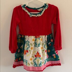 Matilda Jane Red and Green Kids Dress